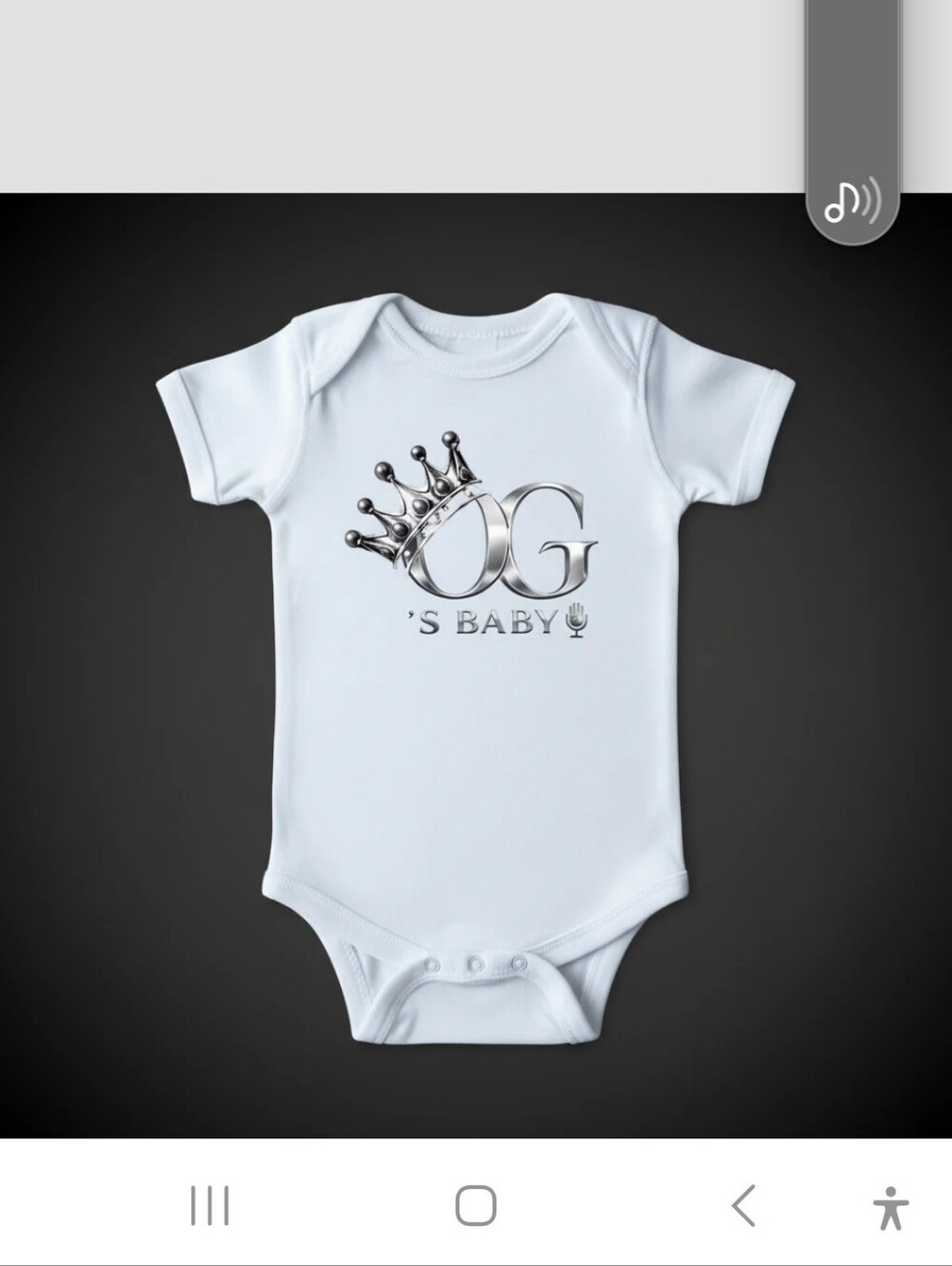 OG Crown Graphic White Baby Bodysuit